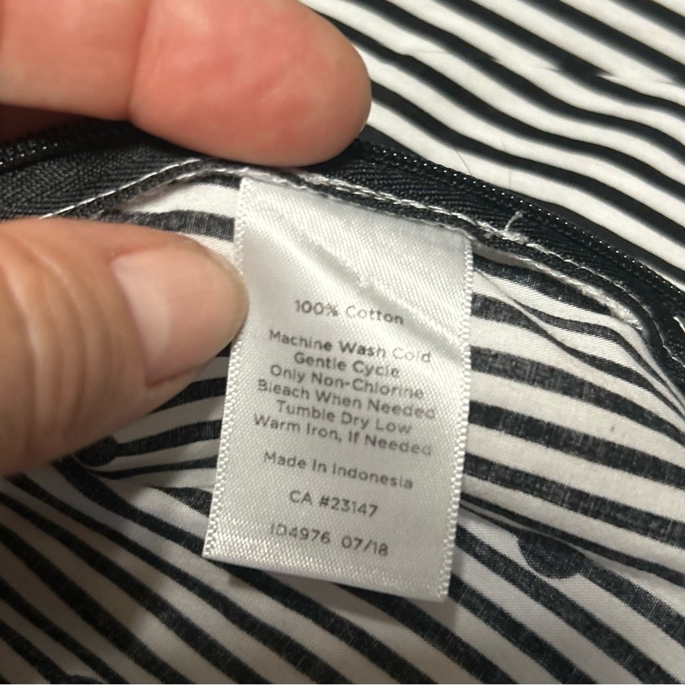 Talbots Black and White Striped Women's Blouse size L - Picture 6 of 12